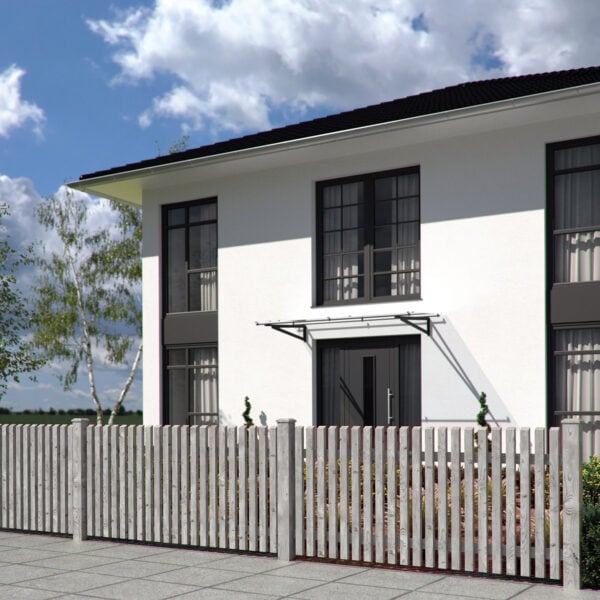 Vorgarten-Lattenzaun Doppeltor